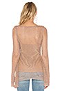 view 3 of 5 Magnolia Bell Sleeve Top in Metallic Mesh