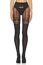 view 1 of 2 Suspender Tights in Black & Black