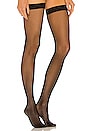 view 1 of 2 Individual 10 Stay-Up Stockings in Black