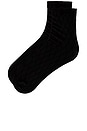 view 2 of 2 Cotton Diamond Socks in Black