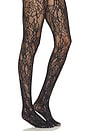view 1 of 3 Floral Net Tights in Black