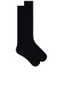 view 1 of 2 Luxury Cotton Rib Knee-highs in Black