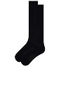 view 2 of 2 Luxury Cotton Rib Knee-highs in Black