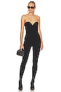 view 1 of 5 x Sergio Rossi Heart Shaped Baily Jumpsuit in Black