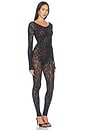 view 2 of 3 Infinite Rose Net Jumpsuit in Black
