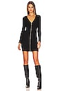view 1 of 4 Merino Rib Zip Mini Dress in Black