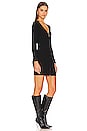 view 2 of 4 Merino Rib Zip Mini Dress in Black