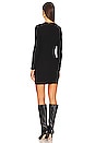 view 3 of 4 Merino Rib Zip Mini Dress in Black