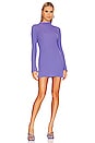 view 1 of 3 Merino Rib Top Long Sleeve Mini Dress in Iris Boom