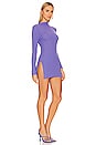 view 2 of 3 Merino Rib Top Long Sleeve Mini Dress in Iris Boom
