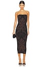 view 1 of 3 X Etro Metallic Jacquard Dress in Black & Copper