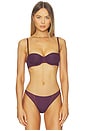 view 1 of 5 Sheer Opaque Convertible Bandeau in Aubergine