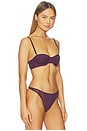 view 3 of 5 Sheer Opaque Convertible Bandeau in Aubergine