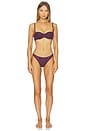 view 5 of 5 Sheer Opaque Convertible Bandeau in Aubergine