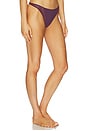 view 2 of 4 Sheer Opaque Thong in Aubergine