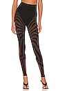 view 1 of 4 Elegant Animalier Zebra Legging in Coca & Black