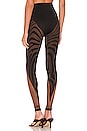 view 3 of 4 Elegant Animalier Zebra Legging in Coca & Black