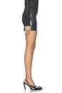 view 4 of 6 Embossed Alligator Mini Skirt in Black