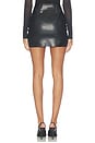 view 5 of 6 Embossed Alligator Mini Skirt in Black