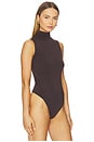 view 3 of 5 Viscose String Bodysuit in Dark Wood
