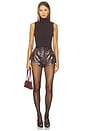 view 5 of 5 Viscose String Bodysuit in Dark Wood