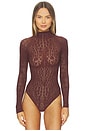 view 2 of 5 Reptile Net String Bodysuit in Mahogany