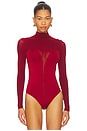 view 2 of 5 Bustier Bodysuit in Crimson