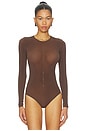 view 2 of 6 Crystal String Bodysuit in Umber & Jet Nut