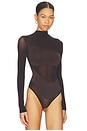 view 3 of 5 Shade String Bodysuit in Soft Cacao
