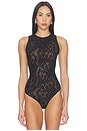 view 2 of 5 Infinite Rose Net Bodysuit in Black