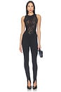view 6 of 5 Infinite Rose Net Bodysuit in Black