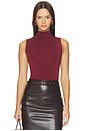 view 1 of 5 Viscose String Bodysuit in Bordeaux