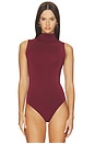 view 2 of 5 Viscose String Bodysuit in Bordeaux