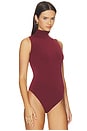 view 4 of 5 Viscose String Bodysuit in Bordeaux