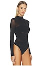 view 4 of 5 Infinite Wrap String Bodysuit in Black & Black