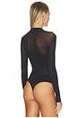 view 5 of 5 Infinite Wrap String Bodysuit in Black & Black