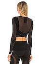 view 3 of 4 x Adidas Sheer Motion Top in Black & Nearly Black