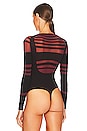 view 4 of 5 Body Lines String Bodysuit in Port Royale in Port Royale & Black