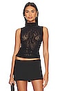 view 1 of 4 Snake Lace Top Sleeveless Top in Black