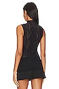 view 3 of 4 Snake Lace Top Sleeveless Top in Black