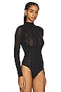view 3 of 5 W Lace String Bodysuit in Black