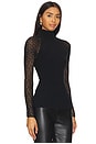 view 2 of 5 W Net Long Sleeve Top in Black