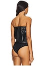 view 4 of 5 Faux Leather Bodysuit in Black