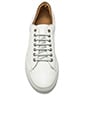 view 3 of 6 Leather Low Top Sneaker in White/White/White in White White White