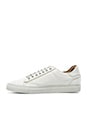 view 5 of 6 Leather Low Top Sneaker in White/White/White in White White White