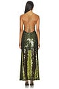 view 4 of 4 VESTIDO LARGO BACKLESS  in Forest Green Sequin