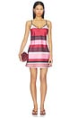 view 1 of 3 Bias Mini Dress in Fuchsia Stripe