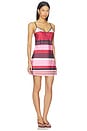 view 2 of 3 Bias Mini Dress in Fuchsia Stripe
