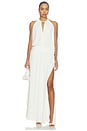 view 1 of 4 VESTIDO LARGO DRAPED BACKLESS in Ivory