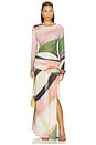 view 1 of 4 Wrap Mesh Maxi Dress in Wave